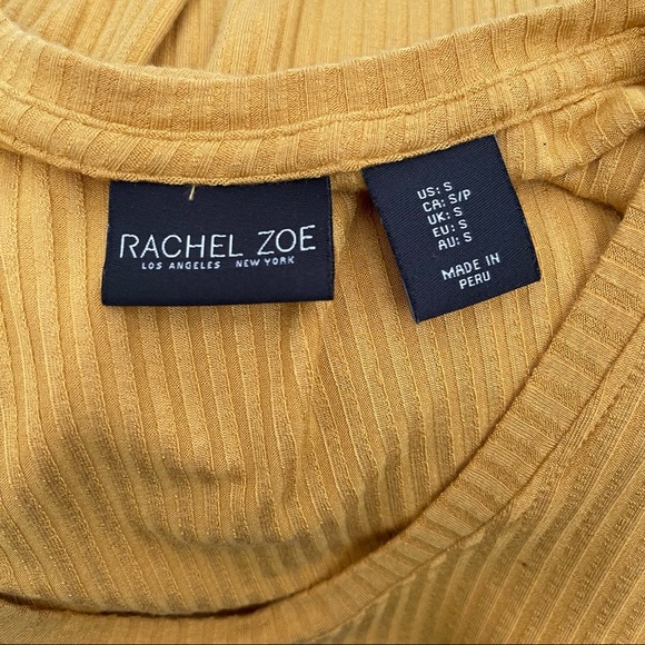 Rachel Zoe Yellow 3/4 Length Top - Picture 3 of 4
